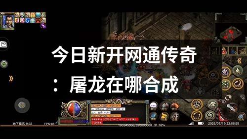今日新开网通传奇:屠龙在哪合成