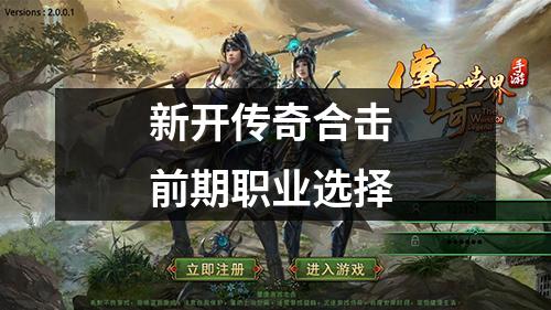 新开传奇合击 前期职业选择