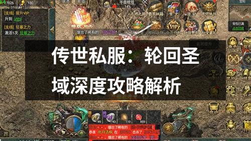 传世私服：轮回圣域深度攻略解析